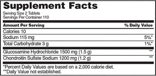 ADEMA Kirkland-Signature Extra Strength Glucosamine 1500 Mg,Chondroitin sulfate 1200 Mg,220 Tablets,Helps Lubricate and Cushion Joints(Pack of 1)