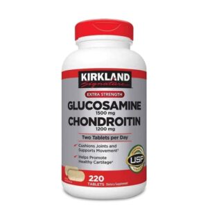 kirkland signature extra strength glucosamine 1500mg/chondroitin 1200mg sulfate – 220 count (pack of 1)
