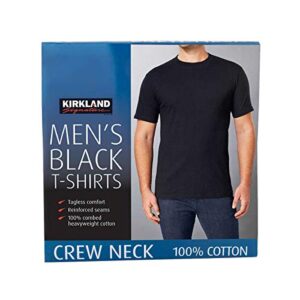 Kirkland Signature Men’s Crew Neck Tee, 6-Pack, Variety (XL, Black)