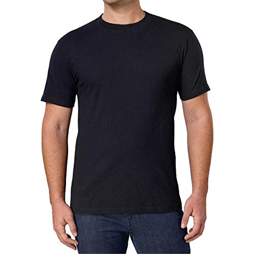 Kirkland Signature Men’s Crew Neck Tee, 6-Pack, Variety (XL, Black)