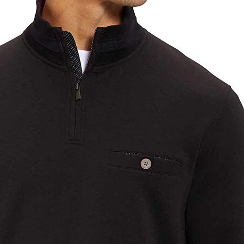 Kirkland Signature Men's Long Sleeve 1/4 Zip Pullover (Black, Medium)