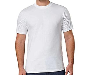 kirkland signature men’s crew neck t-shirts 100% cotton (pack of 6) (white,large)