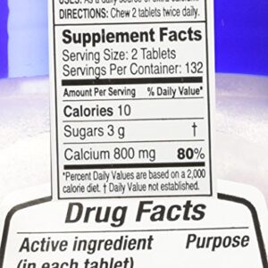 Kirkland Signature Ultra Strength Antacid Calcium Carbonate 1000 MG Assorted Berry Flavors (265 Tablets)