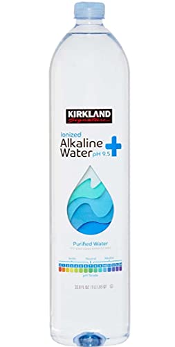 KIRKLAND SIGNATURE Alkaline Water, 33.8 Fl Oz (Pack of 18)