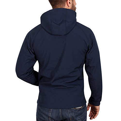 Kirkland Signature Men's Sherpa Lined Softshell Detachable Hood (L, Navy)