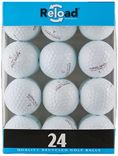 Kirkland Signature Golf Ball Mix - 24 Near Mint Quality Used Kirkland Golf Balls (AAAA Signature Ksig 3-Piece 4-Piece Golfballs), White, One Size (24BLBX-Kirkland-2)