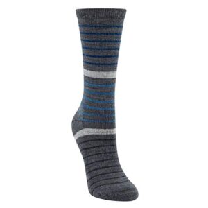 Kirkland Signature Womens 6 Pack Extra Fine Merino Wool Trail Socks (Grey/Blue)