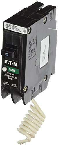 Eaton Corporation BRCAF120 Single Pole Type Br 1 Combo Arc Fault Circuit Breaker, 20-Amp