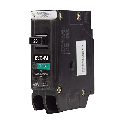 Cutler-Hammer BRP115AF Eaton 15 amps Combination AFCI Single Pole Circuit Breaker, Black