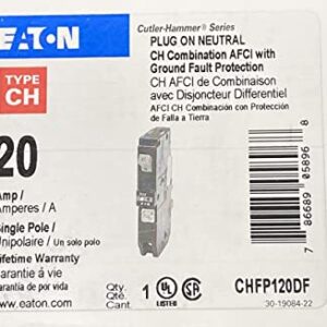 Eaton 20 amps Arc Fault/Ground Fault Single Pole Circuit Breaker