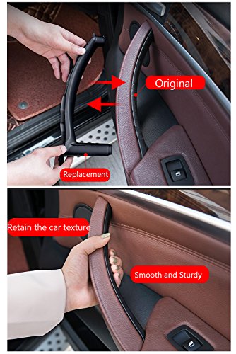 Jaronx for BMW X5 X6 Door Pull Handle, Inner Door Trim Grab Cover Passenger Side Right Front/Right Rear Door Armrest Bracket (Fits:BMW X5 2008-2013 and BMW X6 2008-2014) (Leather Cover NOT Inculded)