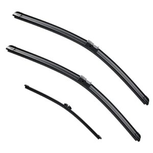 vtogoi original factory quality windshield wiper blades front and rear set replacement for 2011-2017 bmw x3 26″+20″+13″ (pack of 3)