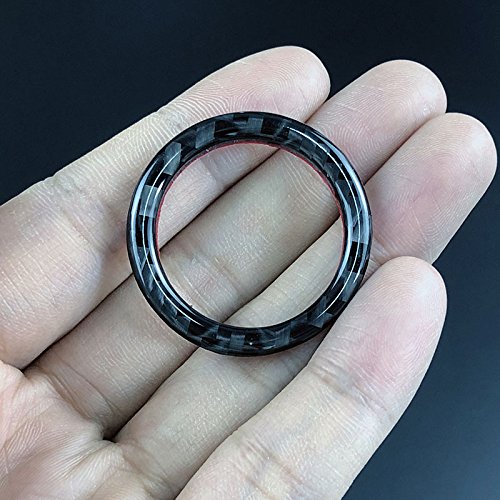 Carbon Fiber Car Engine Start Stop Ignition Key Ring Sticker for BMW E90 E92 E93 3 Series Engine Start Button Cover (Solid Color)