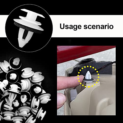 TOPCNOEM 50Pcs Door Trim Panel Retainer Clips M3-with Seal Ring Replacement for BMW #51411973500 Series 3, 5 & 7 E46 E36 E34 E38 E39