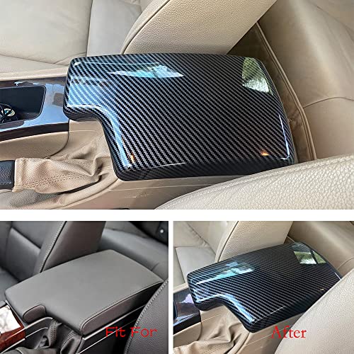 NA for BMW 3 Series E90 E91 E92 E93 2006-2012 ABS Carbon Fiber Color Car Interior Center Armrest Box Cover Console Box Storage Box Trim Covers (323i 325i 328i 330i 335d 335i 335is 335xi)