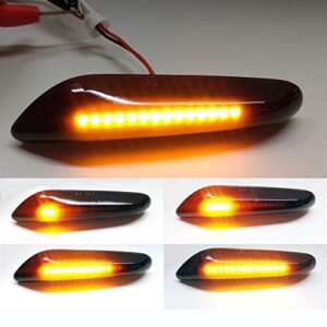 csslyzl Dynamic Amber LED Side Marker Light Sequential Blinker Turn Signal Lamp Assembly Replacement For BMW E82 E87 E90 E91 E92 E93 E60 E46 E83 X3 E53 X5 335i 328i 330i