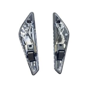 DJF 51117338569+51117338570 2pcs Front Fender Right + Left Side Chrome Finisher Fit for BMW X3 F25 X4 F26 2013-2017