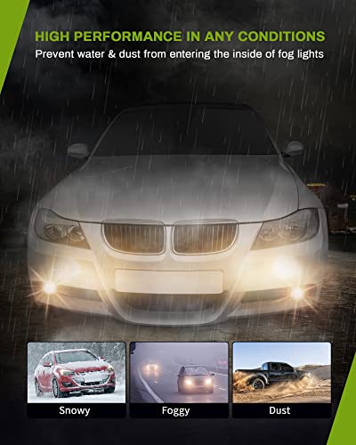 AUTOSAVER88 Fog Lights Compatible with 06-08 2006 2007 2008 BMW E90 3 Series 323i / 325i / 325xi / 330i / 330xi / 335i / 335xi / 328i / 328xi Fog Light Replacement ,with 12V 55W H11 Bulbs