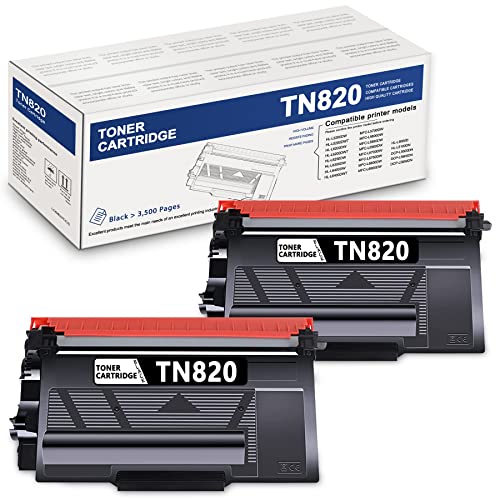 LOMENTICS TN820 TN 820 Toner Cartridge Replacement for Brother TN-820 Toner HL-L6200DWT L6200DW MFC-L5900DW HL-L5200DWT L5200DW L6200DWT MFC-L5800DW L5700DW L6800DW Printers (TN820 2PK, Black)