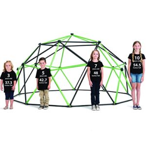 Lifetime 90951 Geometric Dome Climber Jungle Gym, 5.5' High x 11' Wide, Mantis Green & Bronze, 66-Inch