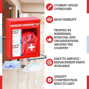 Windy City Cabinet Nasal Spray Overdose Kit Locking Cabinet, High Visibility Cabinet for Emergency First Aid Supplies, Locking (Medication Not Included)