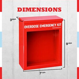 Windy City Cabinet Nasal Spray Overdose Kit Locking Cabinet, High Visibility Cabinet for Emergency First Aid Supplies, Locking (Medication Not Included)