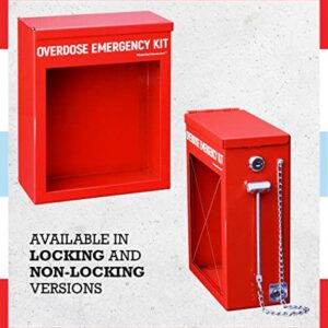 Windy City Cabinet Nasal Spray Overdose Kit Locking Cabinet, High Visibility Cabinet for Emergency First Aid Supplies, Locking (Medication Not Included)