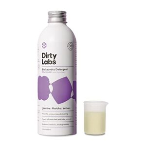dirty labs | murasaki scent | bio enzyme liquid laundry detergent | 32 loads (8.6 fl oz) | hyper-concentrated | high efficiency & standard washing | nontoxic, biodegradable | stain & odor removal