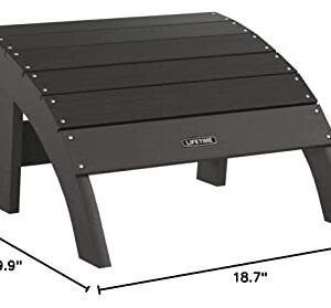 Lifetime 60291 Adirondack Ottoman, Shale Stone