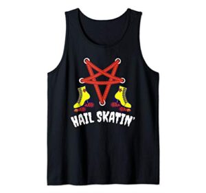 hail skatin’ vintage satan punk skating roller derby tank top