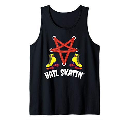 Hail Skatin' Vintage Satan Punk Skating Roller Derby Tank Top