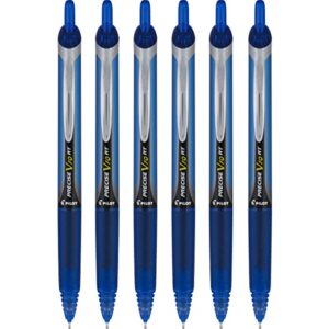pilot precise v10 rt retractable liquid ink rollerball pens, bold point, 1.0mm, blue ink, 6 count