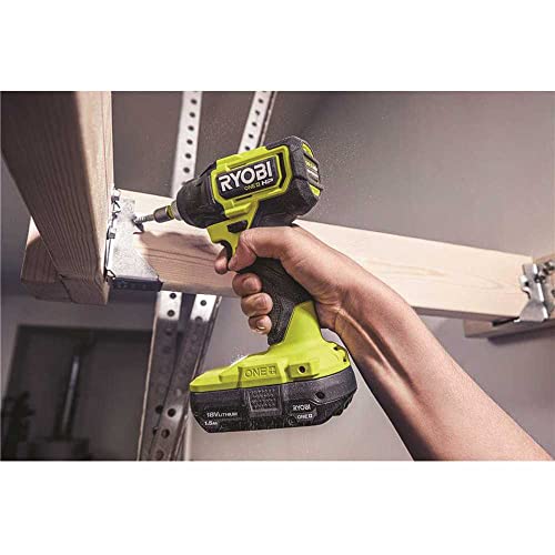 Ryobi ONE+ HP 18V Brushless Cordless Compact 1/2 in. Drill and Impact Driver Kit with (2) 1.5 Ah Batteries, Charger and Bag