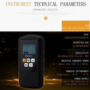 LIUHD Nuclear Radiation Detector,Radiation Dosimeter Monitor High Sensitivity Geiger Counter Handheld Dosimeter Dose Meter Portable Digital Meter