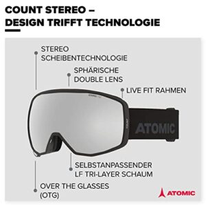 Atomic Unisex's Count Stereo Googles, Black, NS