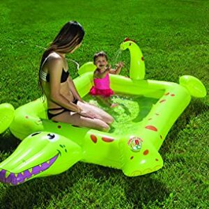 Poolmaster Crocodile Spray Inflatable Kiddie Swimming & Wading Pool for Toddlers