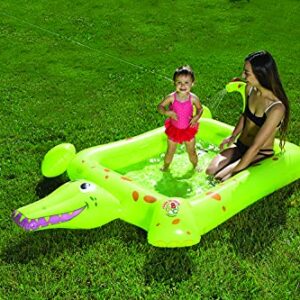 Poolmaster Crocodile Spray Inflatable Kiddie Swimming & Wading Pool for Toddlers