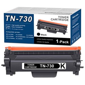 shribbery high yield compatible tn730 toner cartridge replacement for brother hl-l2350dw hl-l2395dw hl-l2390dw hl-l2370dw mfc-l2750dw printer (black,1-pack)