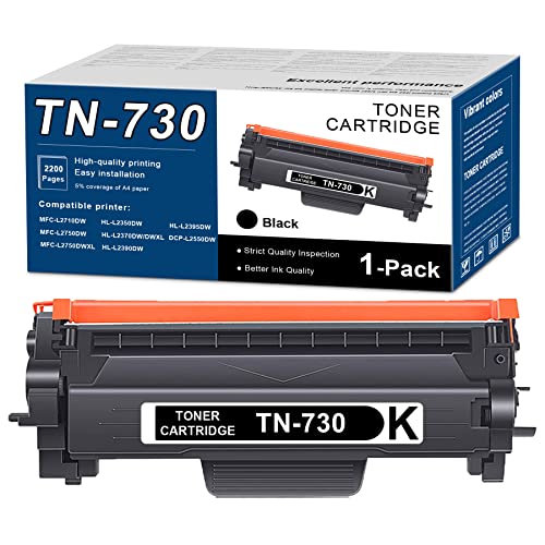 Shribbery High Yield Compatible TN730 Toner Cartridge Replacement for Brother HL-L2350DW HL-L2395DW HL-L2390DW HL-L2370DW MFC-L2750DW Printer (Black,1-Pack)