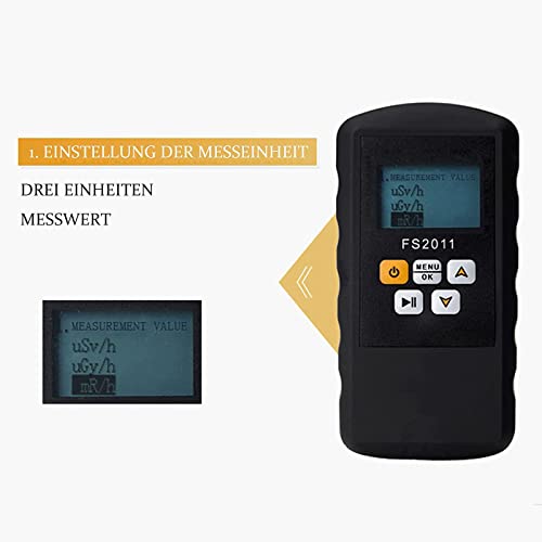 ZCM-JSD Geiger Counter Radiation Detector, Handheld High Accuracy Nuclear Radiation Meter ith 3 Alarm Modes,Body Radiation Dose Equivalent X γ Hard β Rays Detector