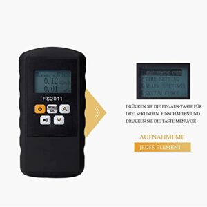 ZCM-JSD Geiger Counter Radiation Detector, Handheld High Accuracy Nuclear Radiation Meter ith 3 Alarm Modes,Body Radiation Dose Equivalent X γ Hard β Rays Detector