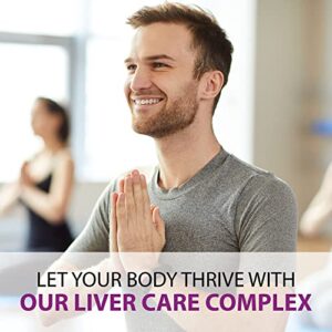 Herboxa Liver Complex for a Healthy Liver - Natural Liver Detox Supplement Supporting Liver Health - Artichoke Capsules in High Doses for Optimized Liver Functions - 60 Vegan Milk Thistle Capsules