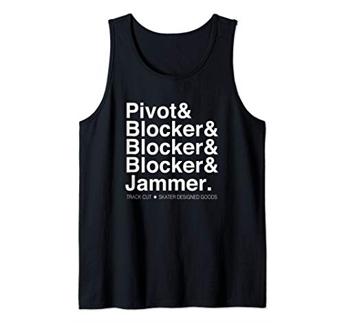 Roller Derby Pivot Blocker Jammer Helvetica List Tank Top