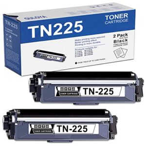 guloya compatible tn-225 tn225bk high yield toner cartridge replacement for brother tn 225 hl-3170cdw 3180cdw mfc-9140cdn dcp-9015cdw 9020cdn printer toner cartridge (black,2 pack)