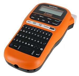 brother pt-e105 p-touch edge handheld industrial label maker with interactive menu and automatic lamination (aaa batteries not included)