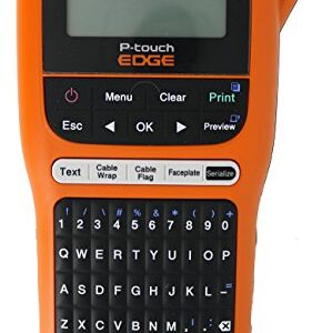 Brother PT-E105 P-Touch Edge Handheld Industrial Label Maker with Interactive Menu and Automatic Lamination (AAA Batteries Not Included)
