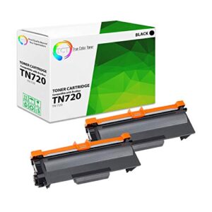 TCT Premium Compatible Toner Cartridge Replacement for Brother TN-720 TN720 Black Works with Brother HL-5440D 5450 6180 5470 MFC-8510 8520 8710 8810 DCP-8110 8150 8155 Printers (3,000 Pages) - 2 Pack