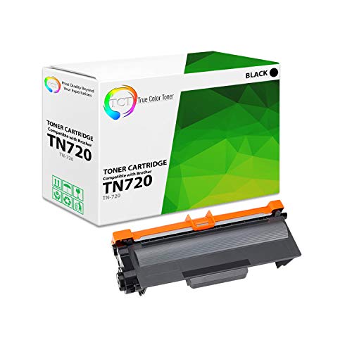 TCT Premium Compatible Toner Cartridge Replacement for Brother TN-720 TN720 Black Works with Brother HL-5440D 5450 6180 5470 MFC-8510 8520 8710 8810 DCP-8110 8150 8155 Printers (3,000 Pages) - 2 Pack