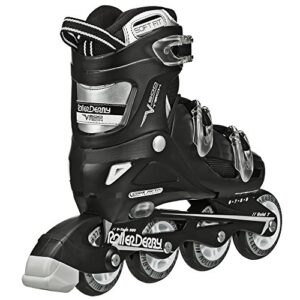 Roller Derby V-Tech 500 Inline Skates with Adjustable Sizing for kids, teens, and adults, Large (6-9), Black