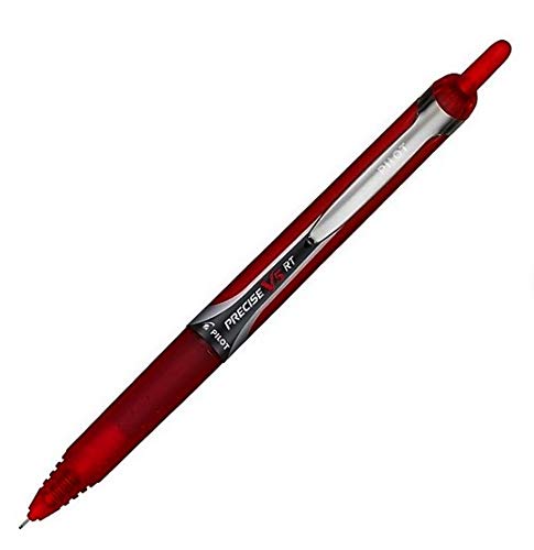 PILOT Precise V5 RT Refillable & Retractable Liquid Ink Rolling Ball Pens, Extra Fine Point (0.5mm) Burgundy Ink, 12-Pack (15137)